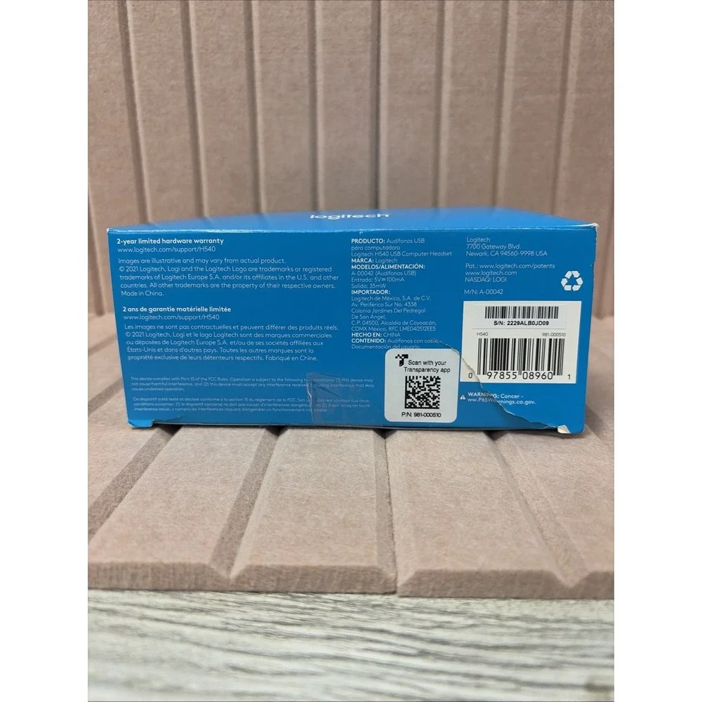 Logitech H540 USB Computer Headset | Noise-Canceling Mic | Factory Sealed (E4)